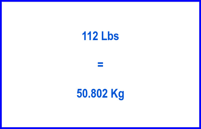 112 Pounds in Kilograms