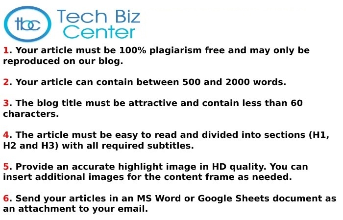 Guidelines of the Submit Article - content marketing