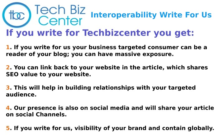 Why to Write for Techbizcenter – Interoperability Write For Us