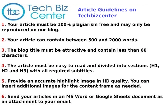 Article Guidelines on Techbizcenter – Webcast Write For Us